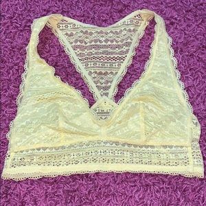 yellow lace bralette